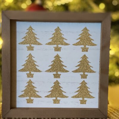 front side of Christmas Tree box frame